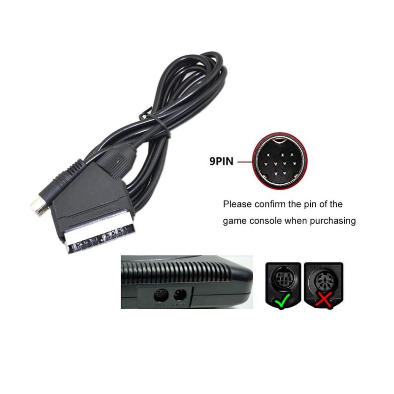 CHILDMORY 1.8M/6FT RGB Scart AV Cable Lead Audio Video Connector for Genesis Megadrive 2 - Image 3